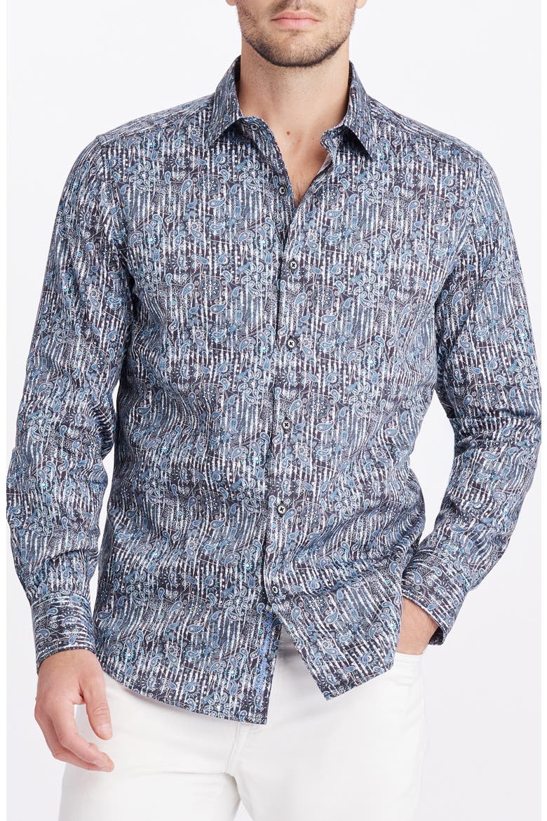 Egton Print Long Sleeve Button Up Shirt, Main, color, MULTI