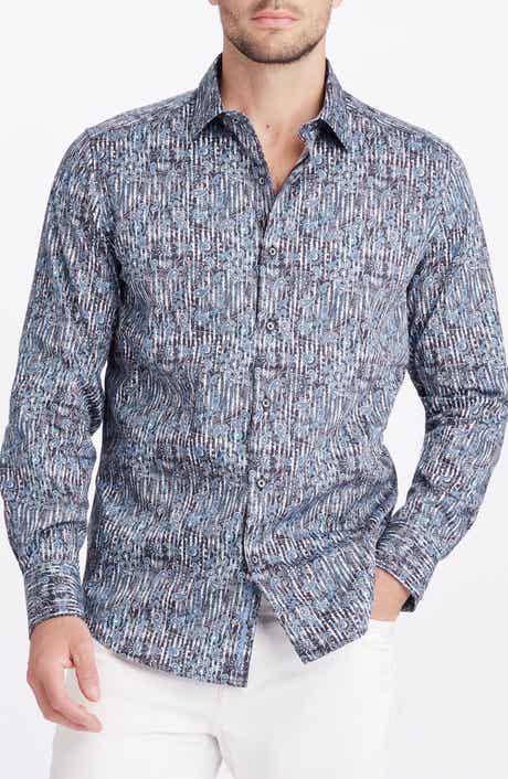 Egton Print Long Sleeve Button Up Shirt