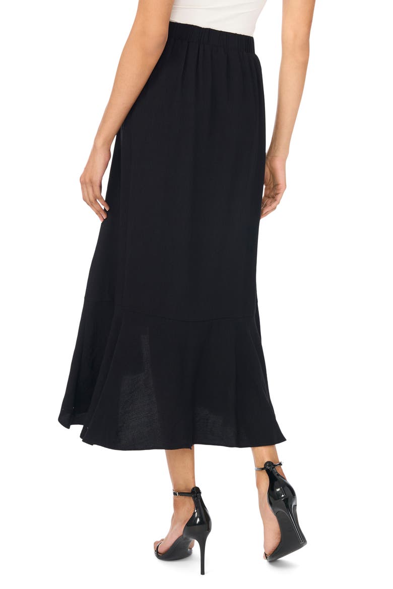 Ruffle High-Low Midi Skirt, Alternate, color, RICH BLACK