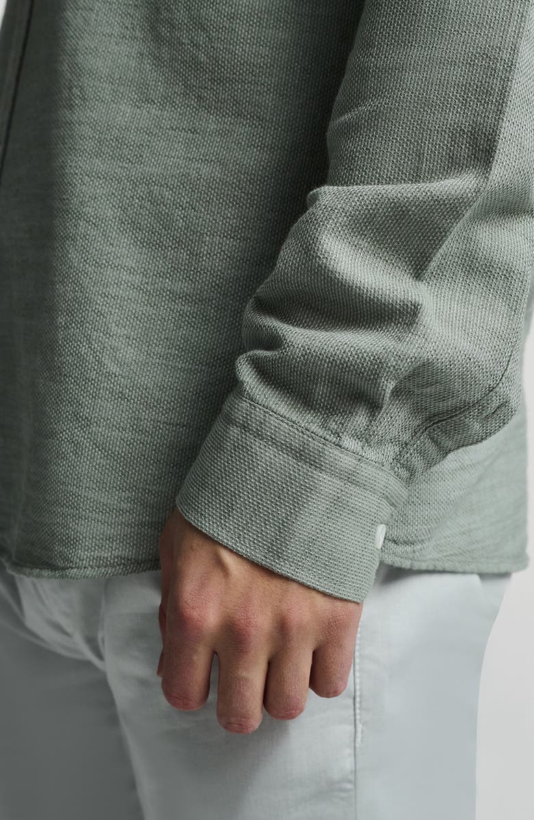 Mavi Jeans Texture Cotton Button-Up Shirt, Alternate, color,