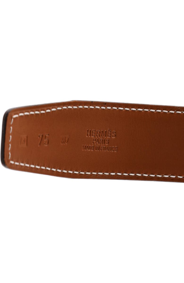 Pre-Owned Hermes Lucky H Belt Leather Medium, Alternate, color, Orange