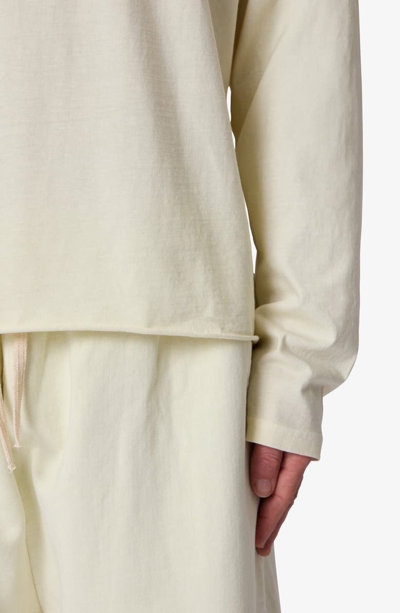 mnml Raw Hem Oversize Long Sleeve T-Shirt, Alternate, color, Off White