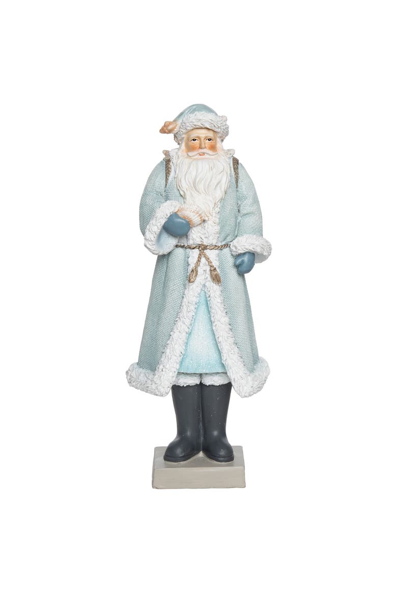 Resin Multicolored Christmas Coastal Santa Decor, Main, color, Multicolored