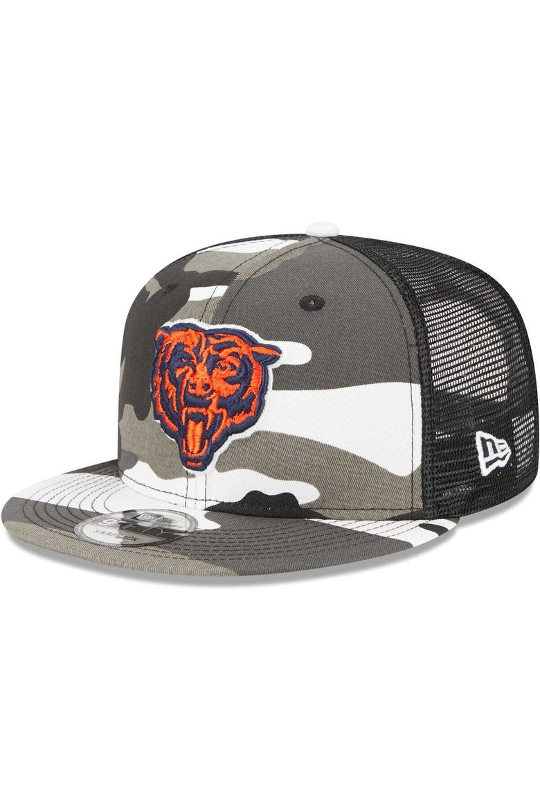 Men's New Era Urban Camo Chicago Bears 9FIFTY Trucker Snapback Hat, Main, color, Camo
