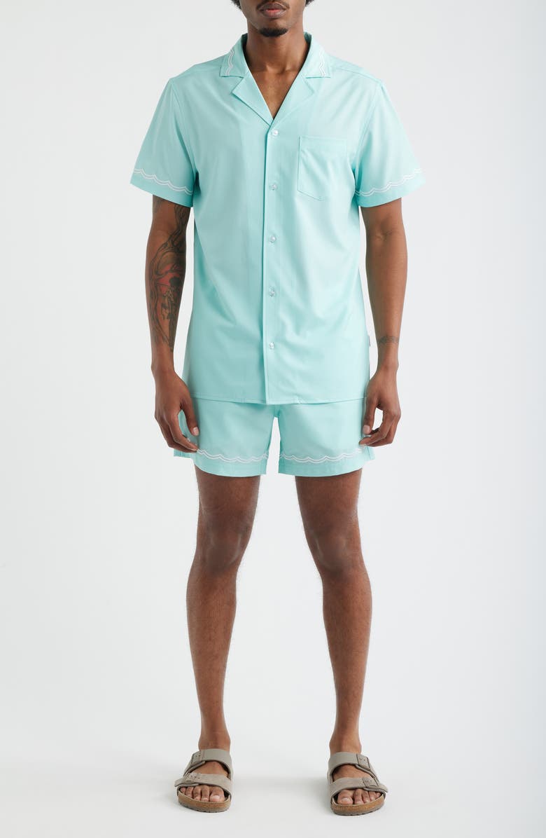 MAVRANS Beach Blue Waves Weekend Camp Shirt, Alternate, color, 