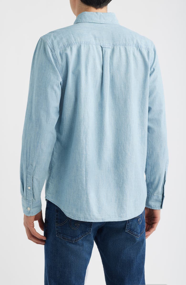 AG Dean Chambray Button-Down Oxford Shirt, Alternate, color, Desert Breeze
