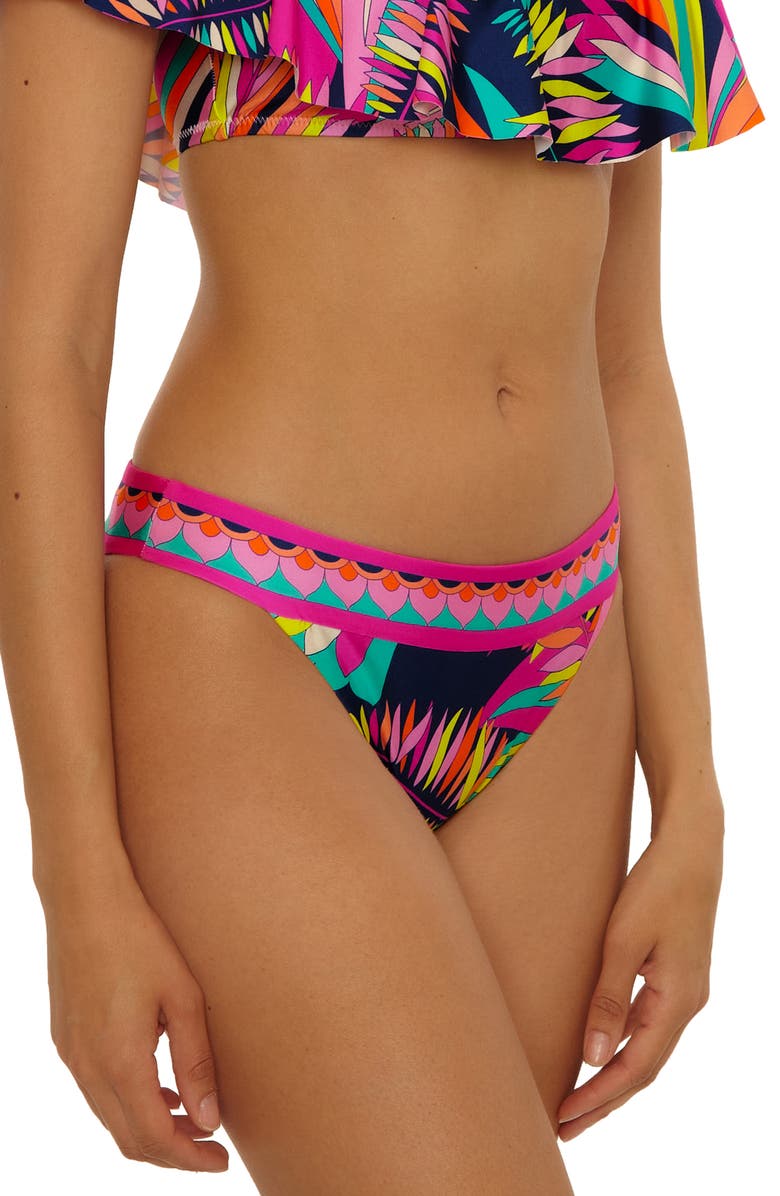 Trina Turk Paralia Reversible Hipster Bikini Bottoms, Alternate, color, Black Multi