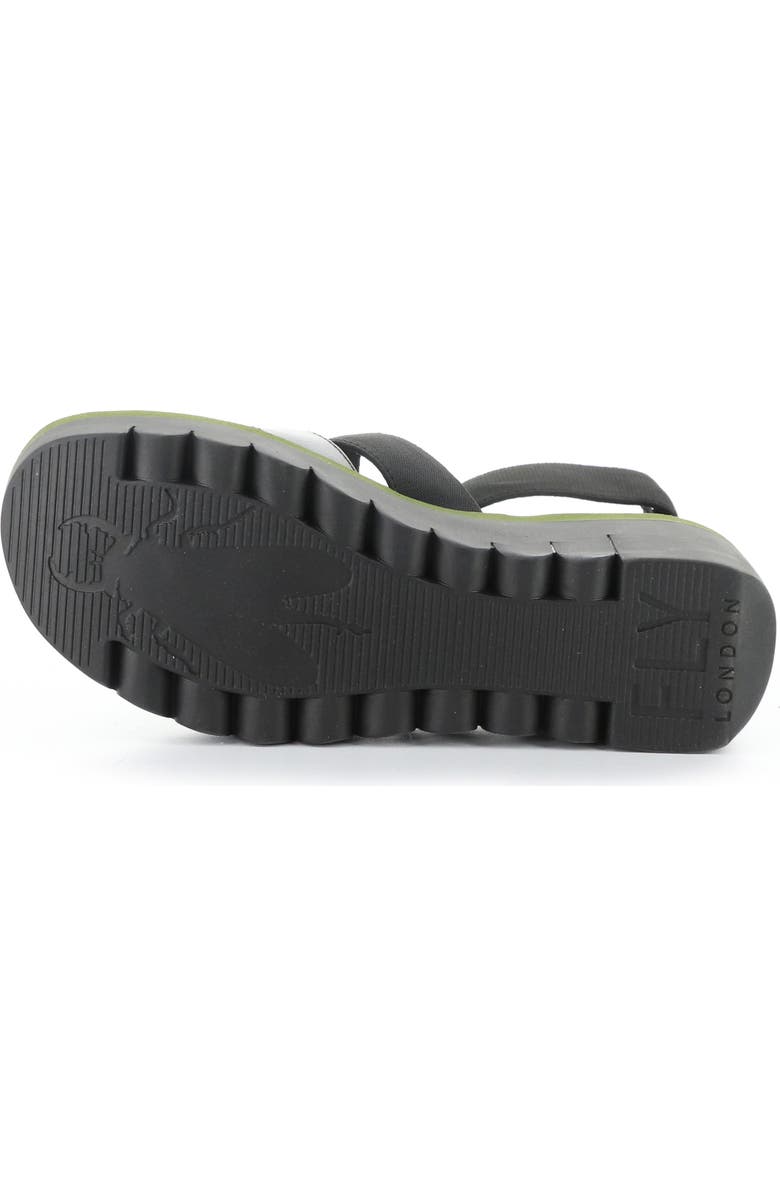 Fly London Yory Ankle Strap Sandal, Alternate, color, Black