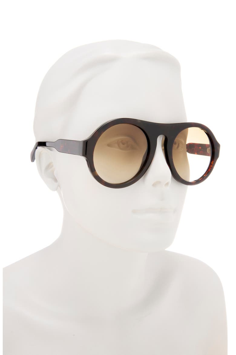 54mm Round Sunglasses, Alternate, color, HAVANA HAVANA BROWN