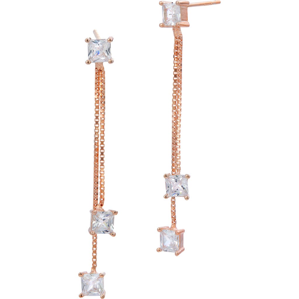 Savvy Cie Jewels Drop Earrings In Rose