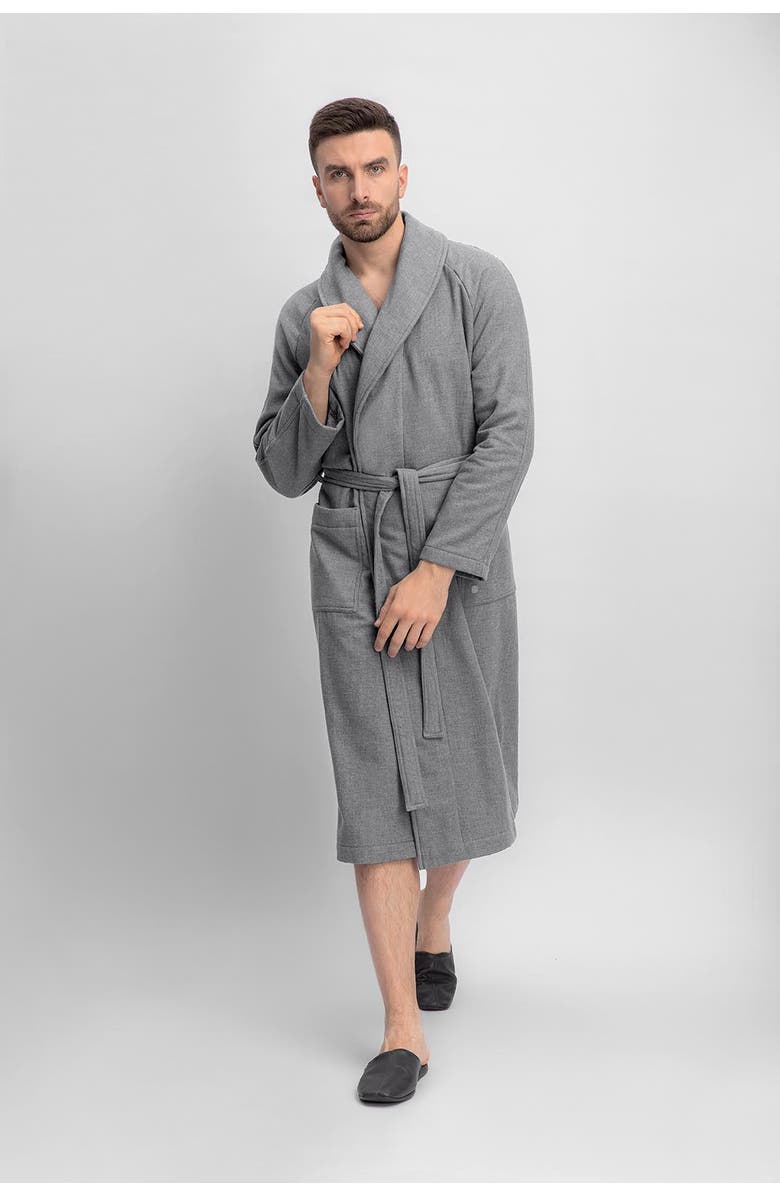 Togas Aristo Men's Bathrobe, Alternate, color, Grey