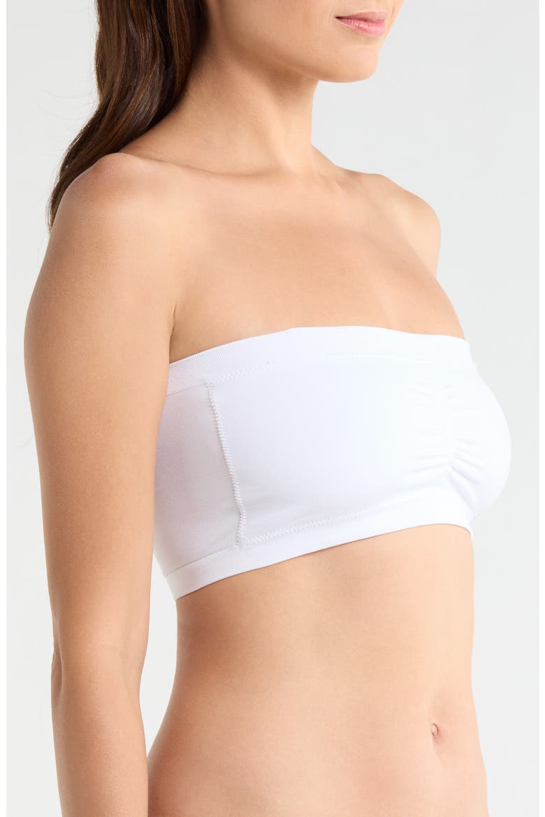 Seamless Bandeau Bra, Alternate, color, WHITE