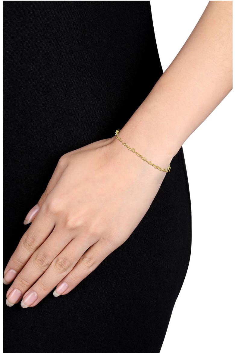 Heart Link Bracelet, Alternate, color, YELLOW