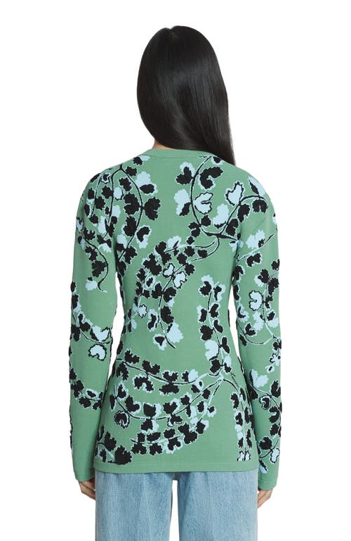 Lanvin Tailored Jacquard Cardigan In Vert De Gris