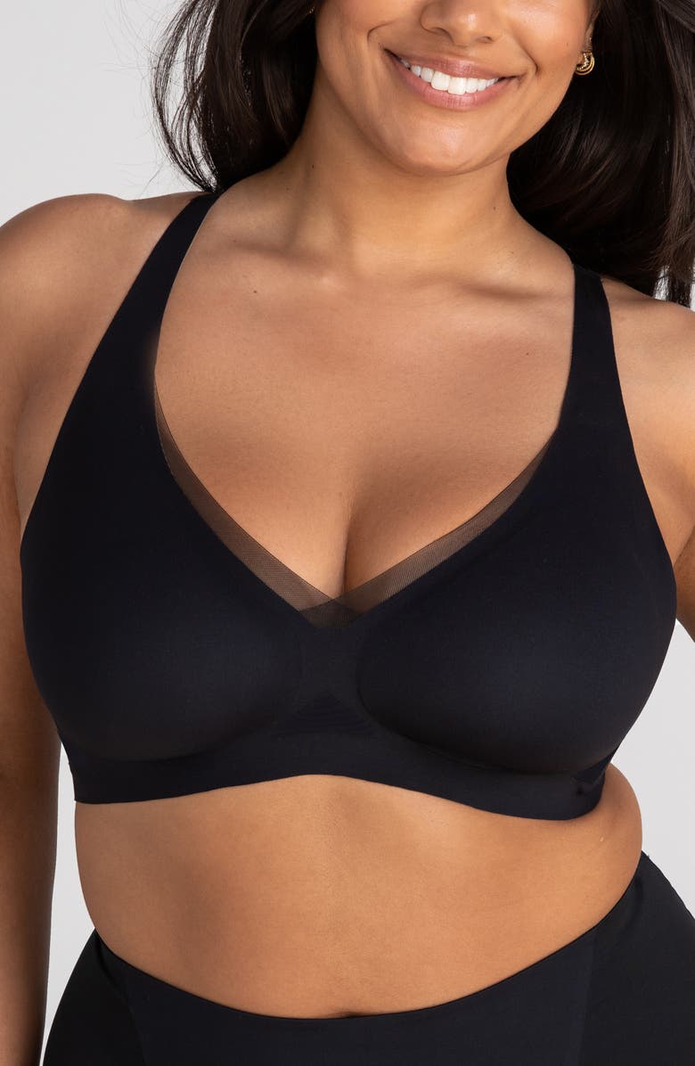 Honeylove Crossover V-Neck Bra, Alternate, color, 