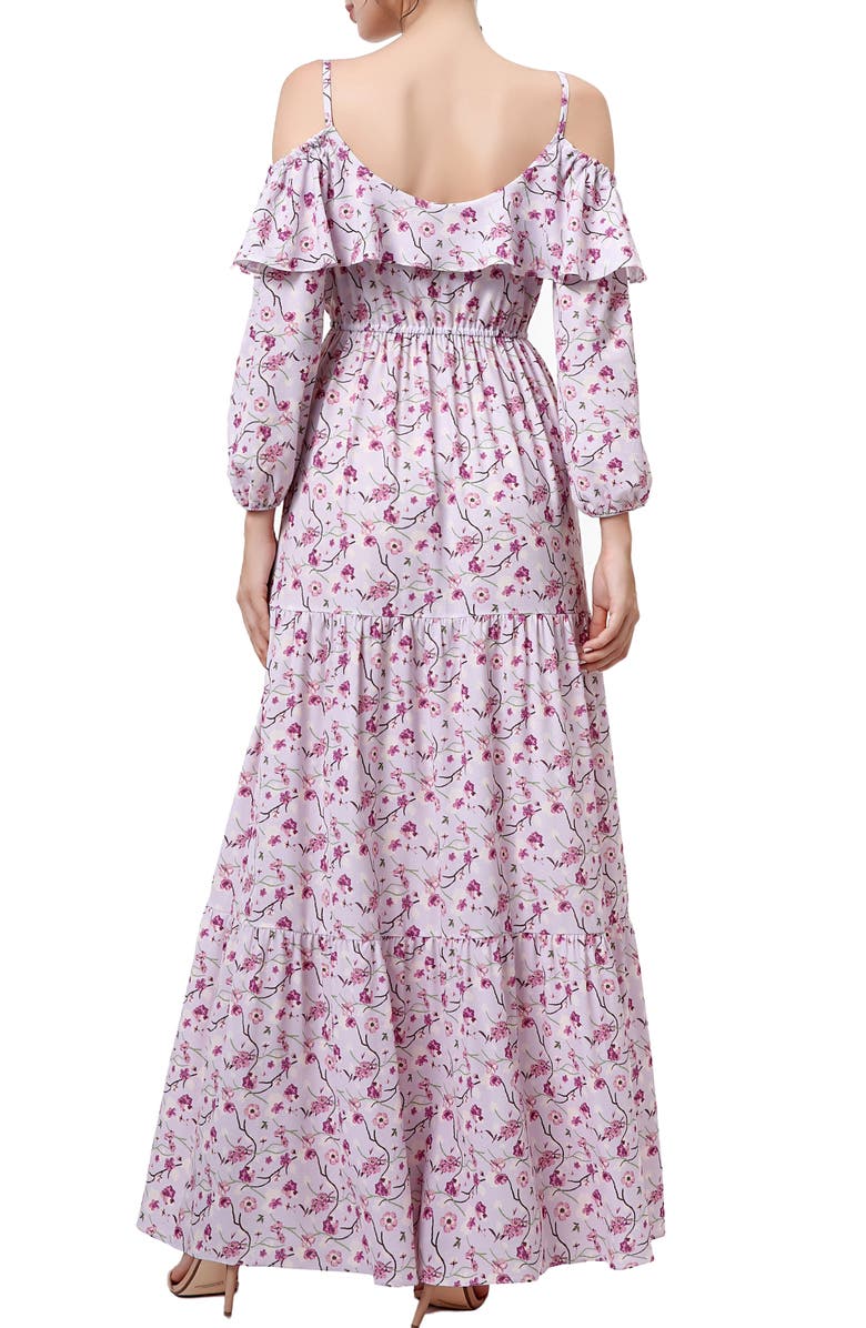 Kimi and Kai Raina Cold Shoulder Long Sleeve Maternity Dress, Alternate, color,