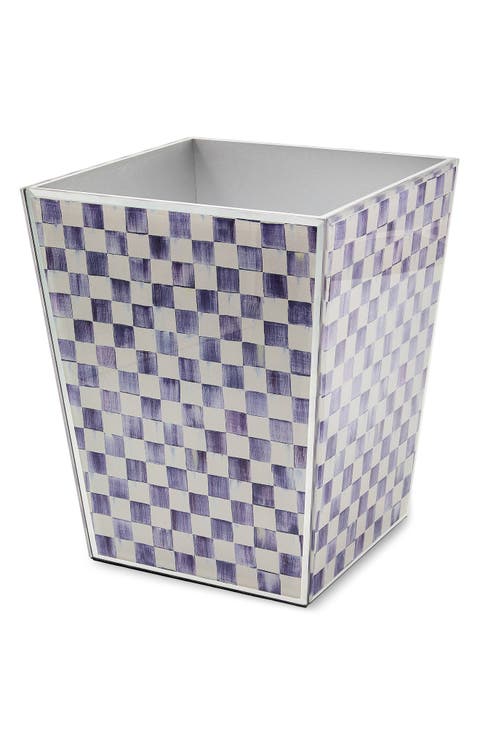 Violet Check Waste Bin