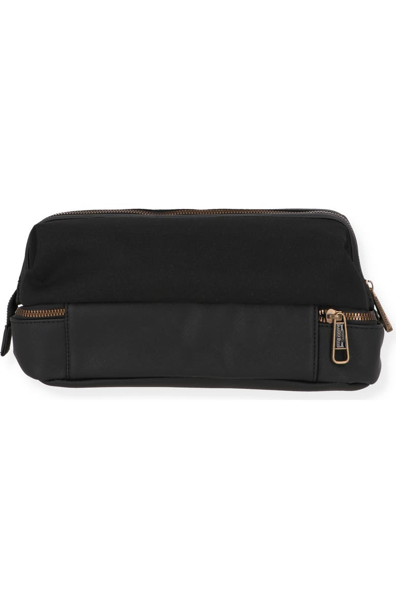 Ted Baker Faux Leather Toiletry Bag, Alternate, color, Black
