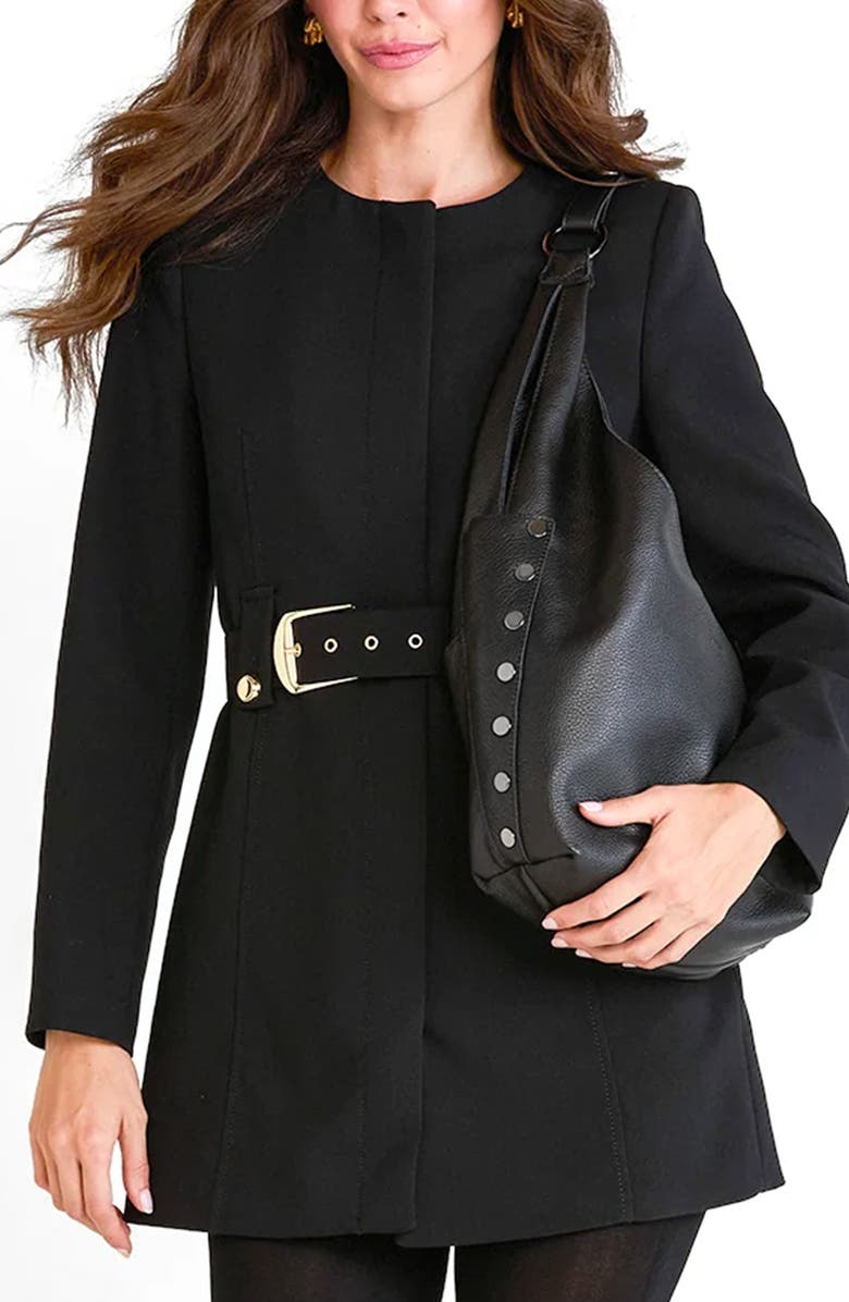 HAMMITT Tom Zip Hobo Bag, Alternate, color, Black/ Gunmetal