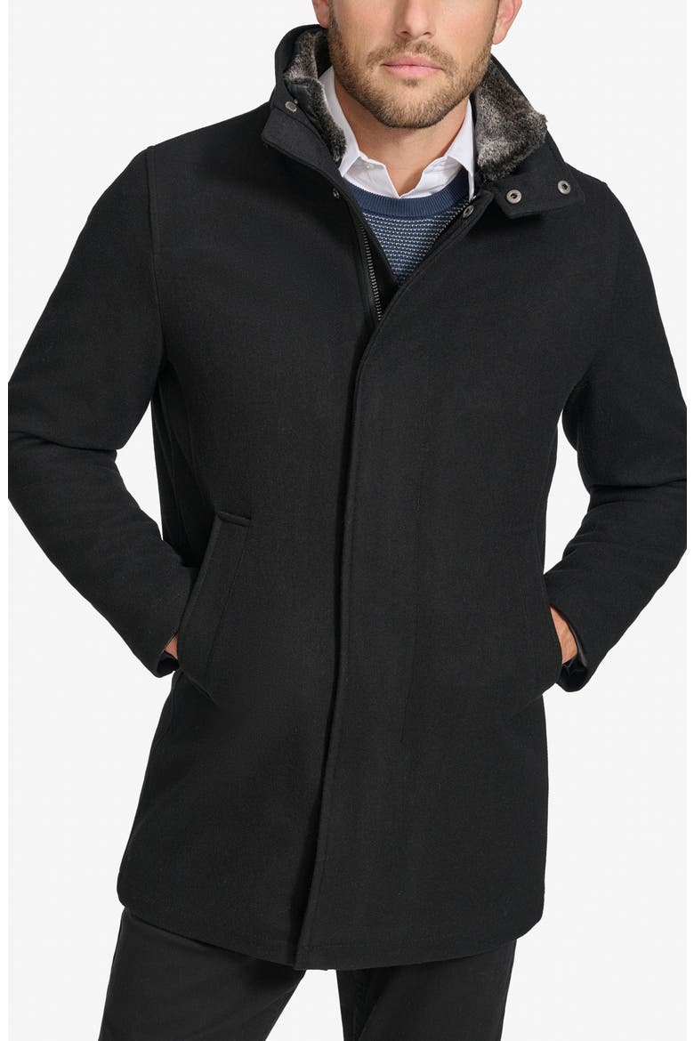 phigvel BAL COLLAR WOOL COAT 3番　L size Walking Wool Blend Coat with Faux Fur Trim (Men) | Nordstromrack