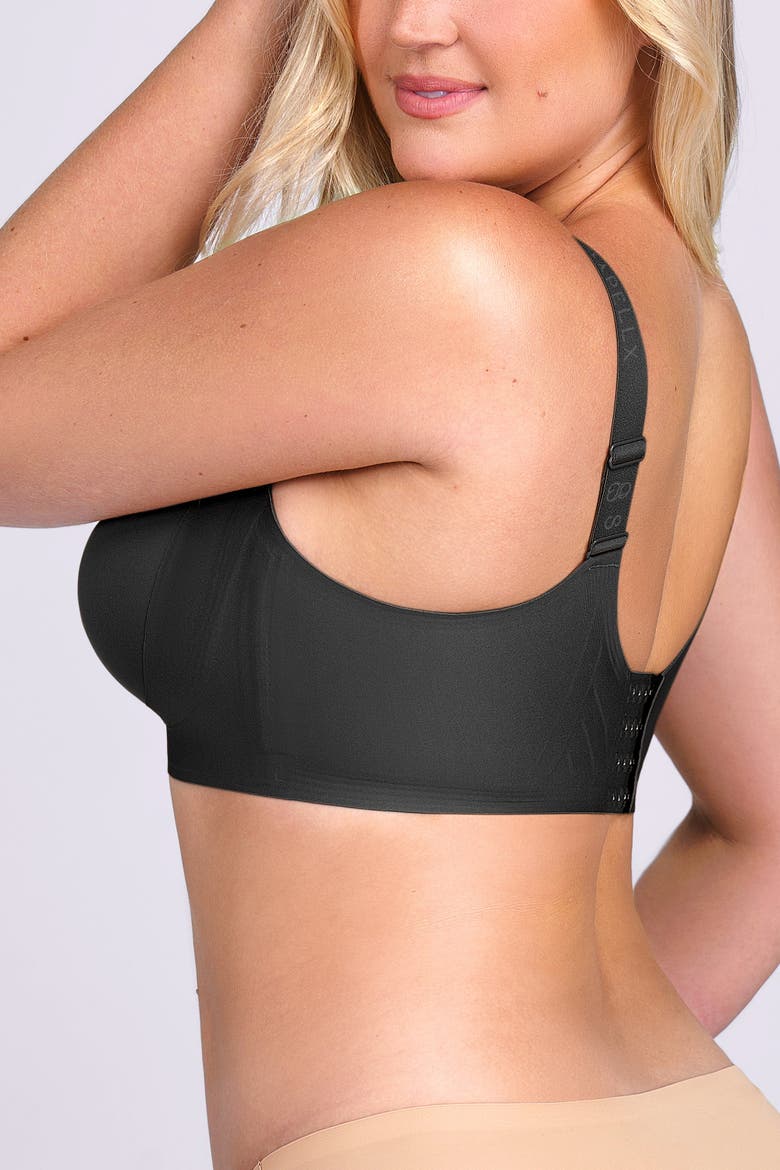 Wireless Seamless Full Coverage Back Smoothing T-Shirt Bra, Alternate, color, Black