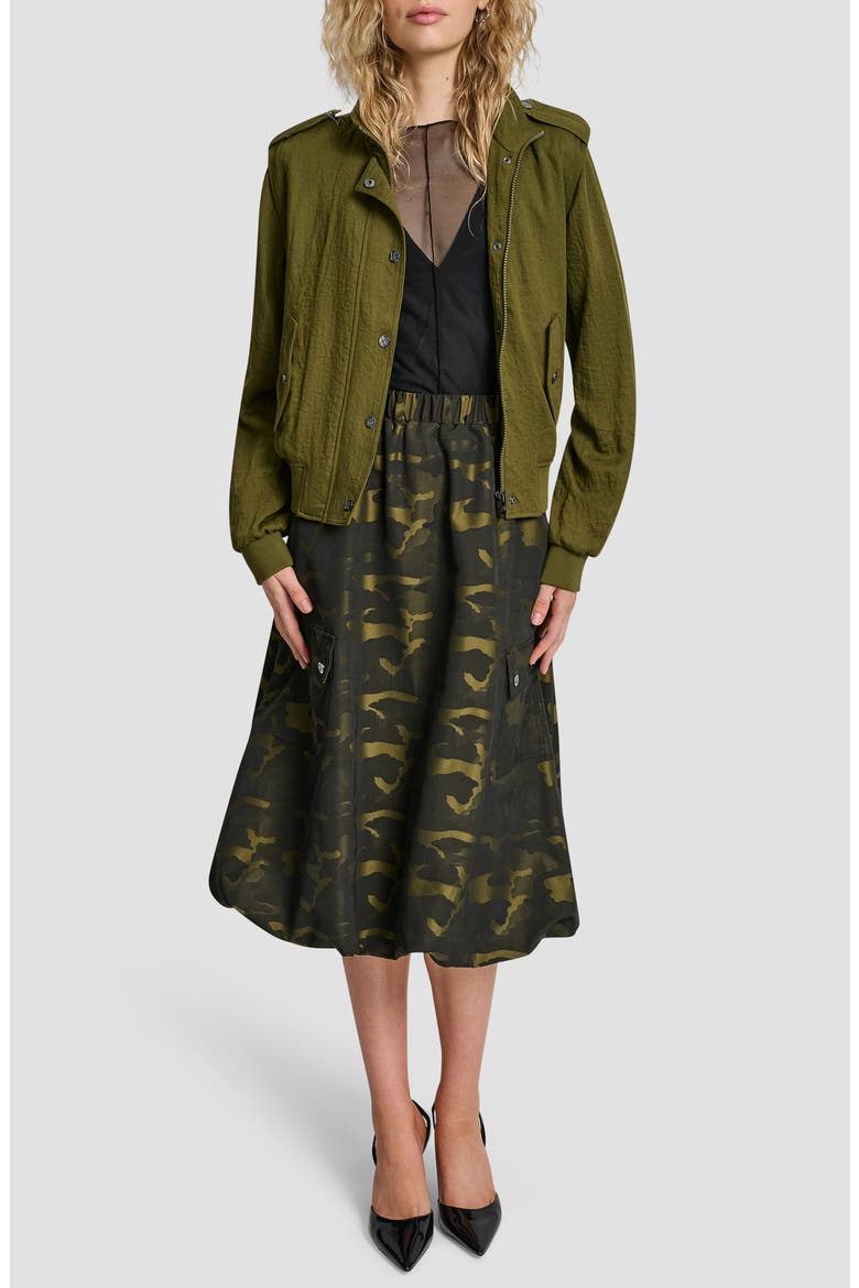 Twill Bomber Jacket, Alternate, color, DARK OLIVE