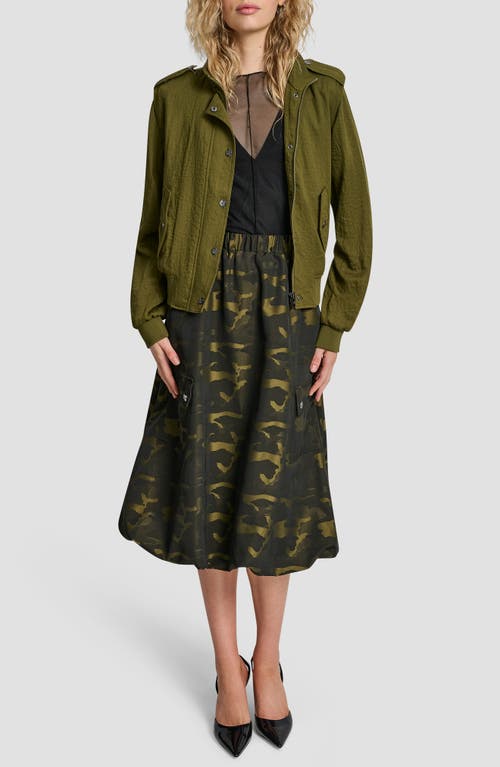 Dkny Twill Bomber Jacket In Green