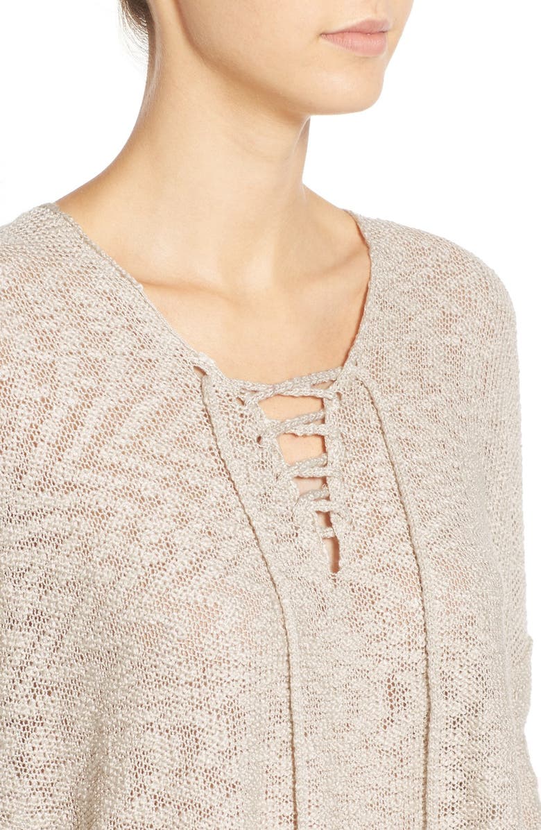 Love By Design Lace-Up Pullover, Alternate, color, 
