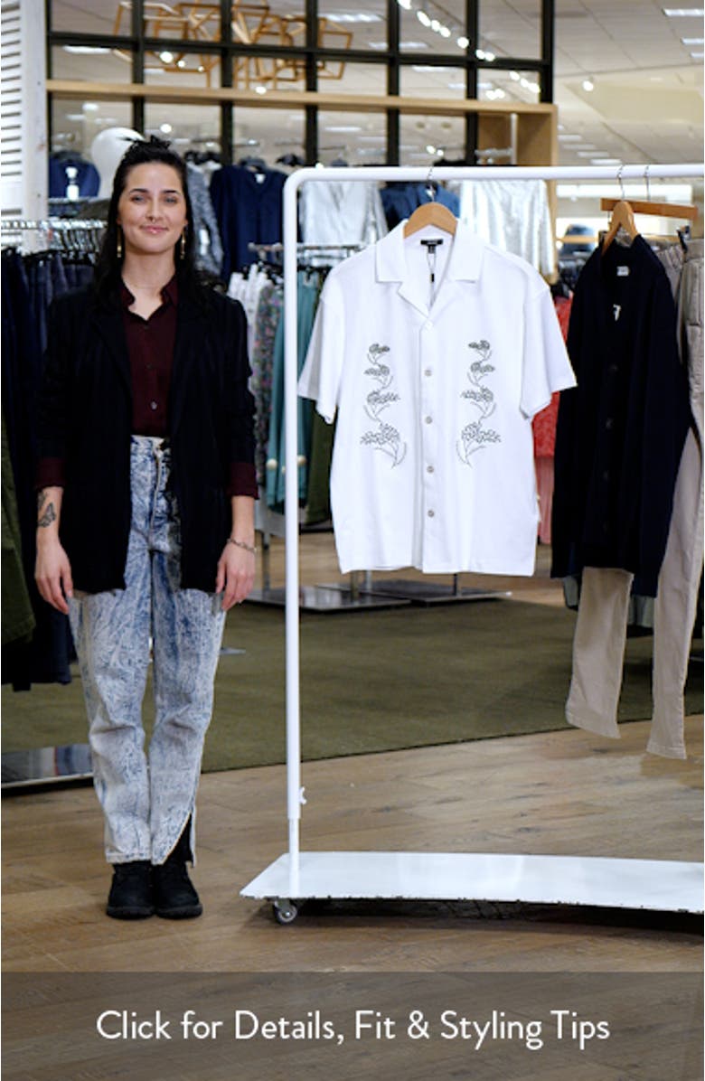 Goya Embroidered Cotton Button-Up Shirt, sales video thumbnail