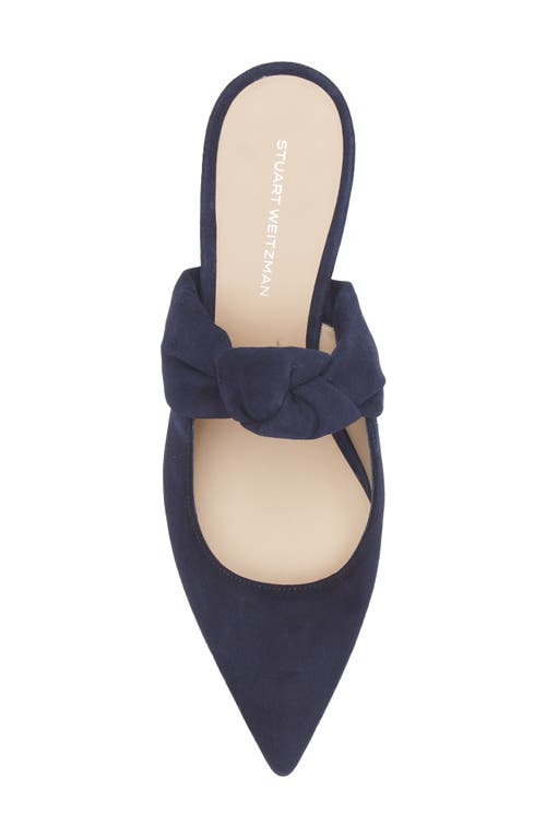 Stuart Weitzman Solange 50 Kitten Heel Mule In Blue