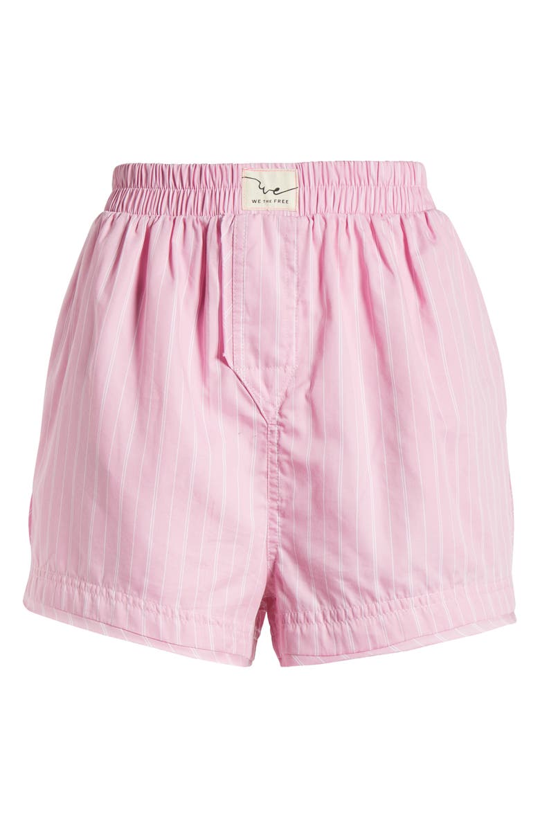 Free People Day to Day Boxer Shorts, Alternate, color, Pink Combo