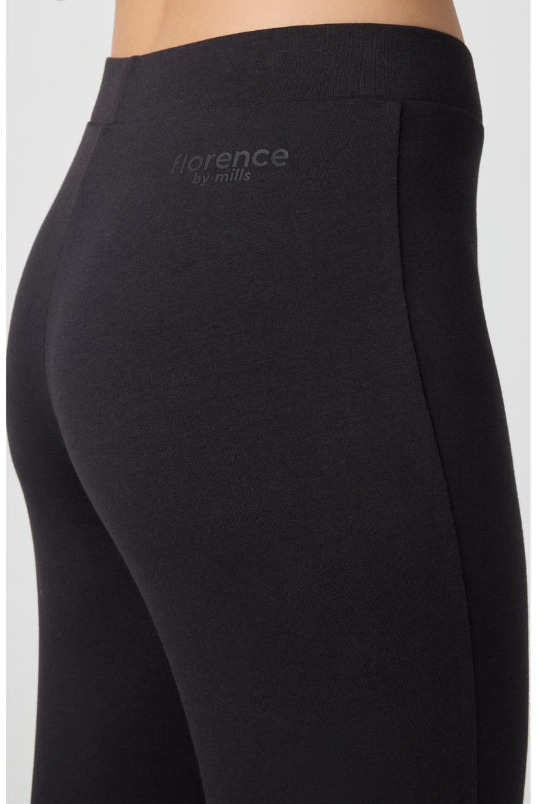Sporty Terry Flare Pants, Alternate, color, BLACK