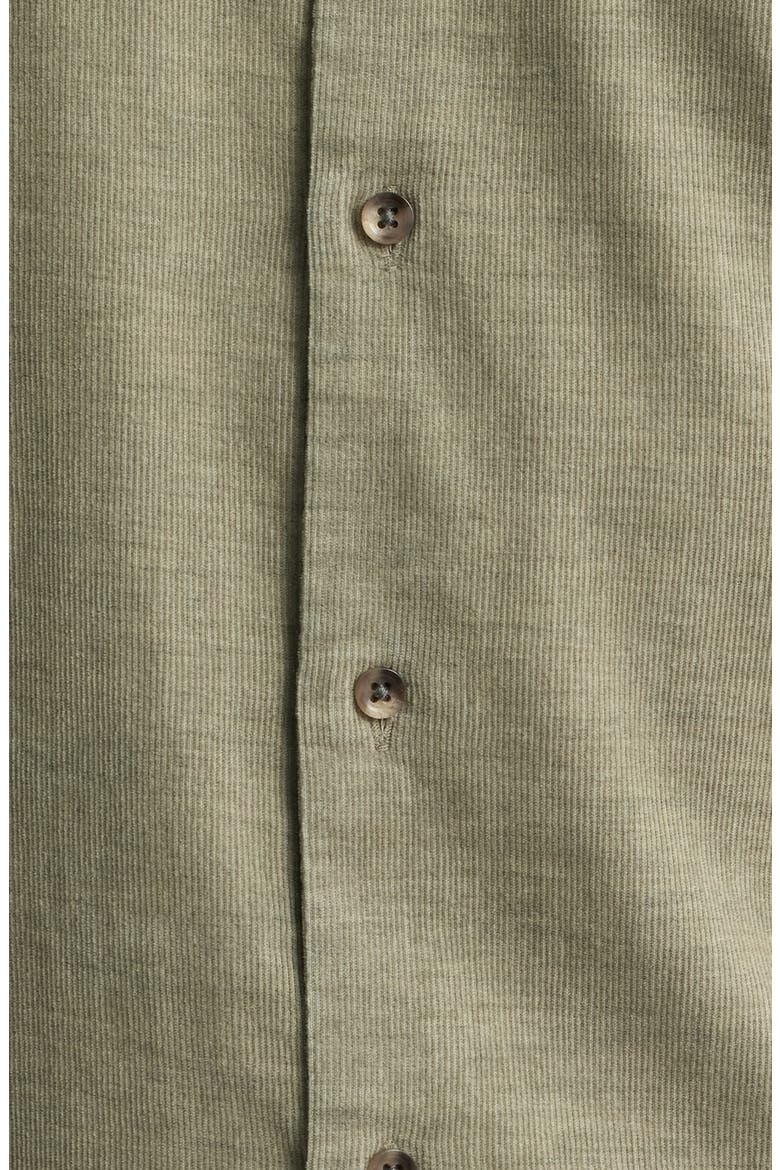 Cotton & Cashmere Corduroy Shirt, Alternate, color, FATIGUE