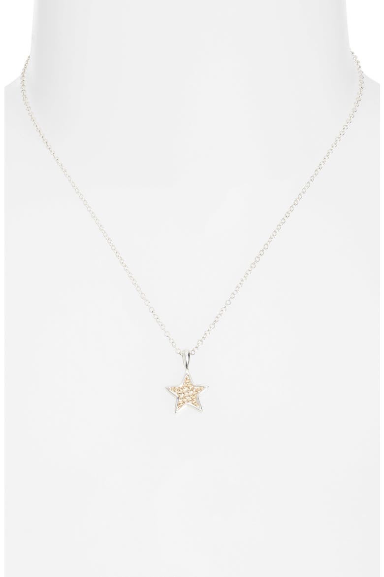 Mini Star Pendant Necklace, Alternate, color, TWO-TONE