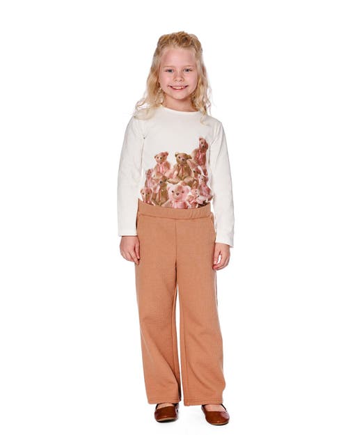 Deux Par Deux Organic Jersey T-shirt With Teddy Bears In White