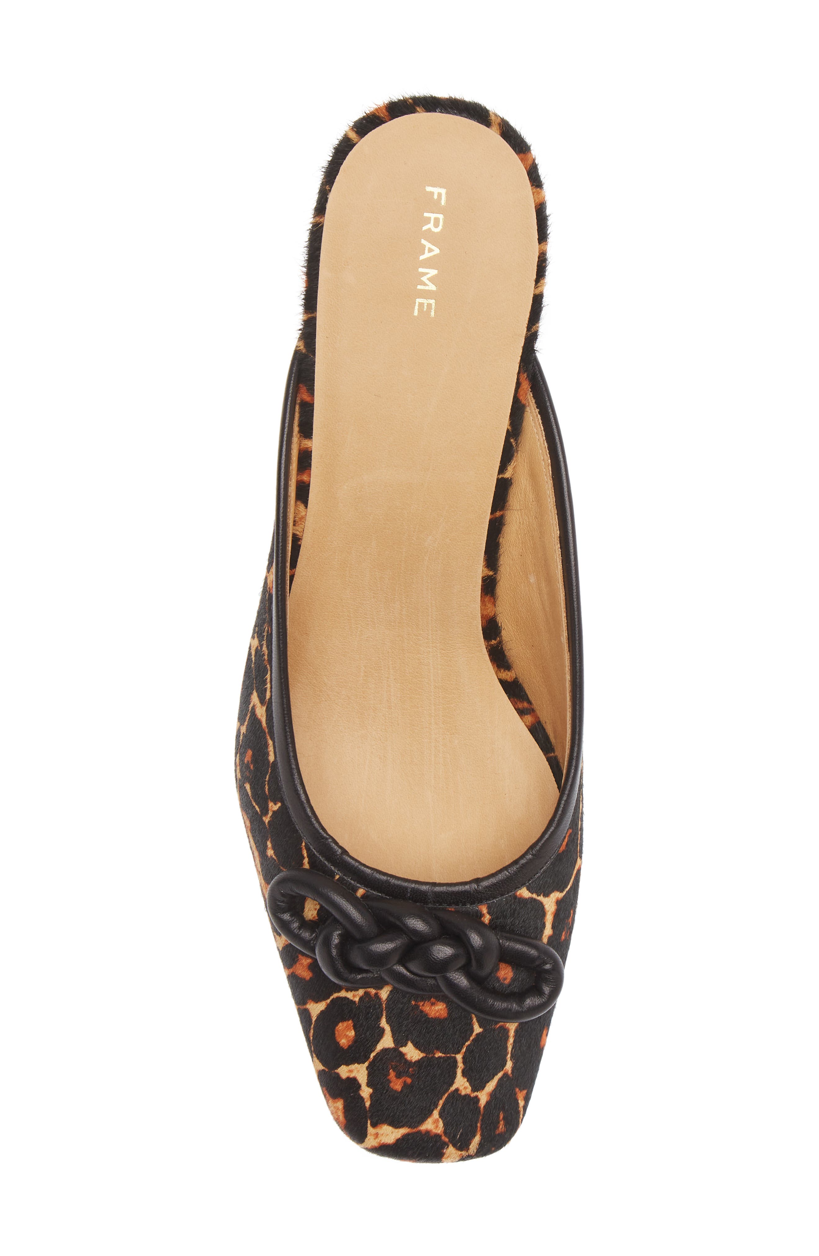 FRAME Le Isla Leopard Print Genuine Calf Hair Mule, Alternate, color, 