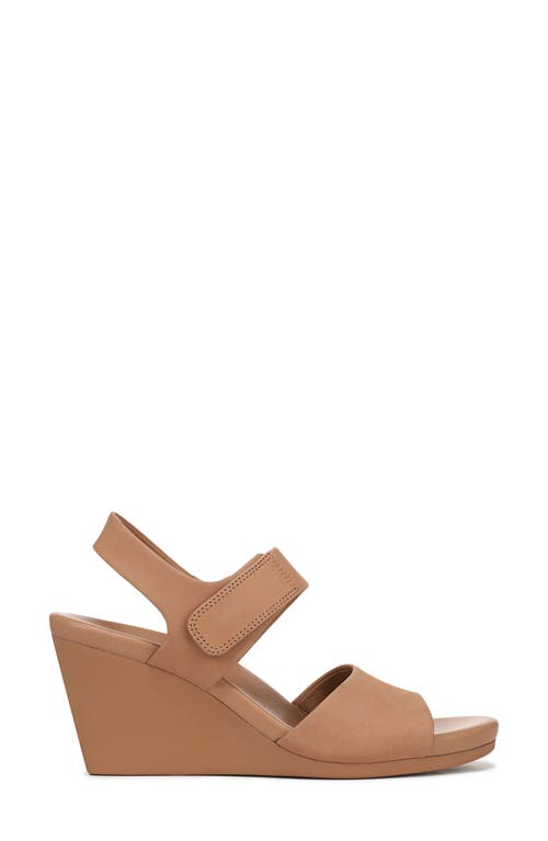 Naturalizer Imani Slingback Platform Wedge Sandal In Cookie Dough