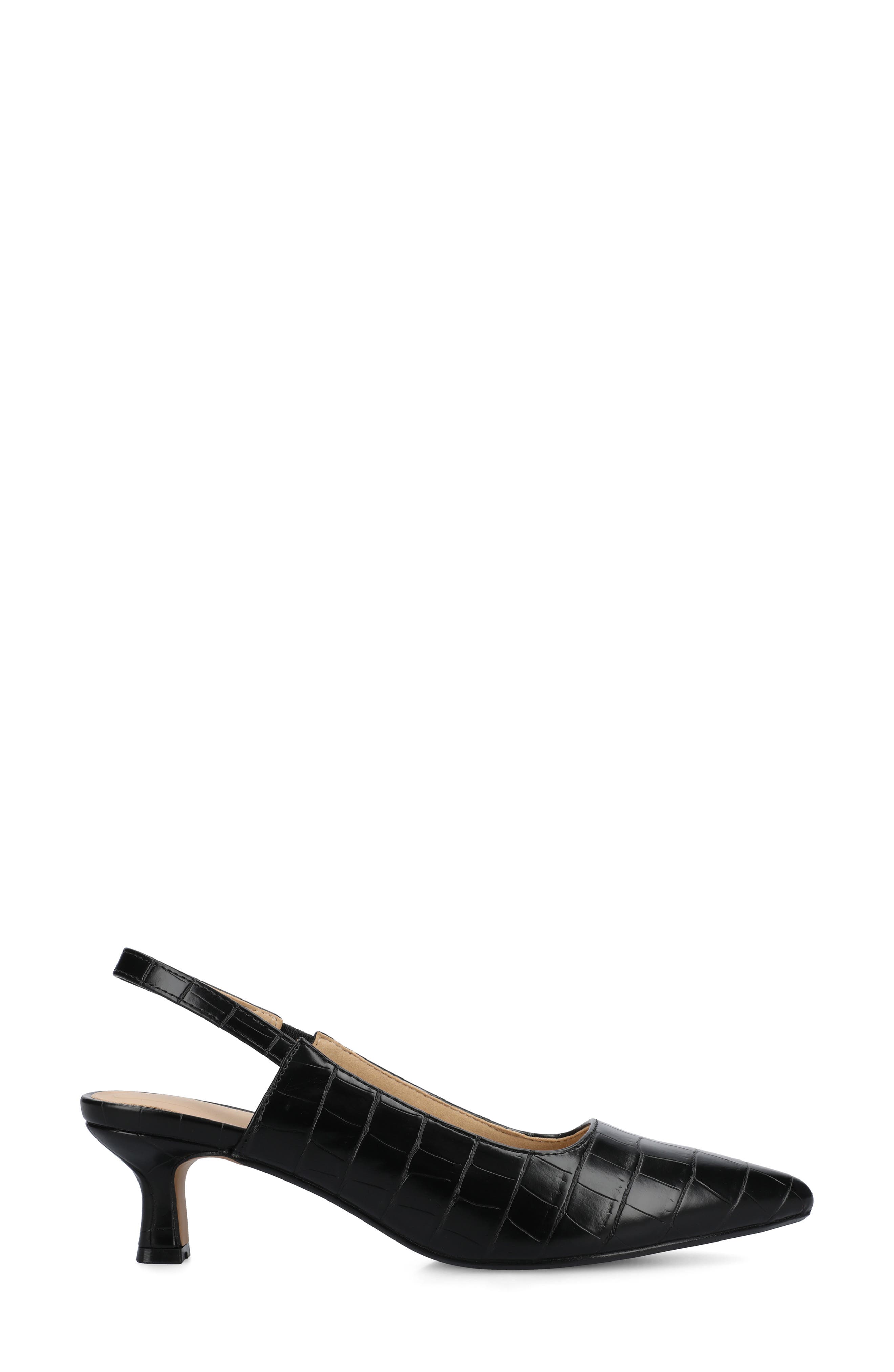 Paulina Slingback Pump - Wide Width, Alternate, color, CROCO/BLACK