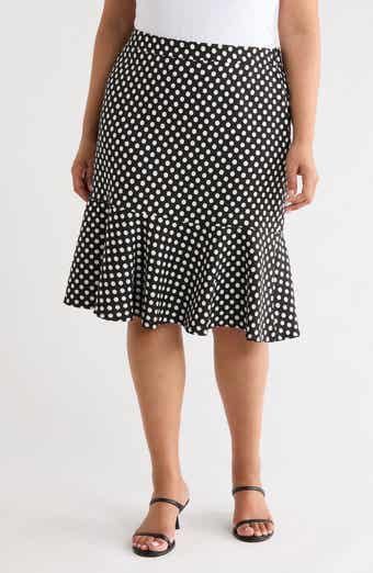Dot Frill Hem Skirt