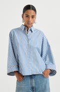 Brunello Cucinelli Striped poplin shirt