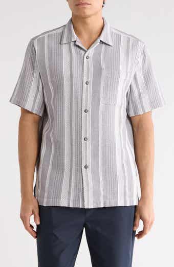 Tommy Bahama Milano Textured Stripe Cotton Camp Shirt