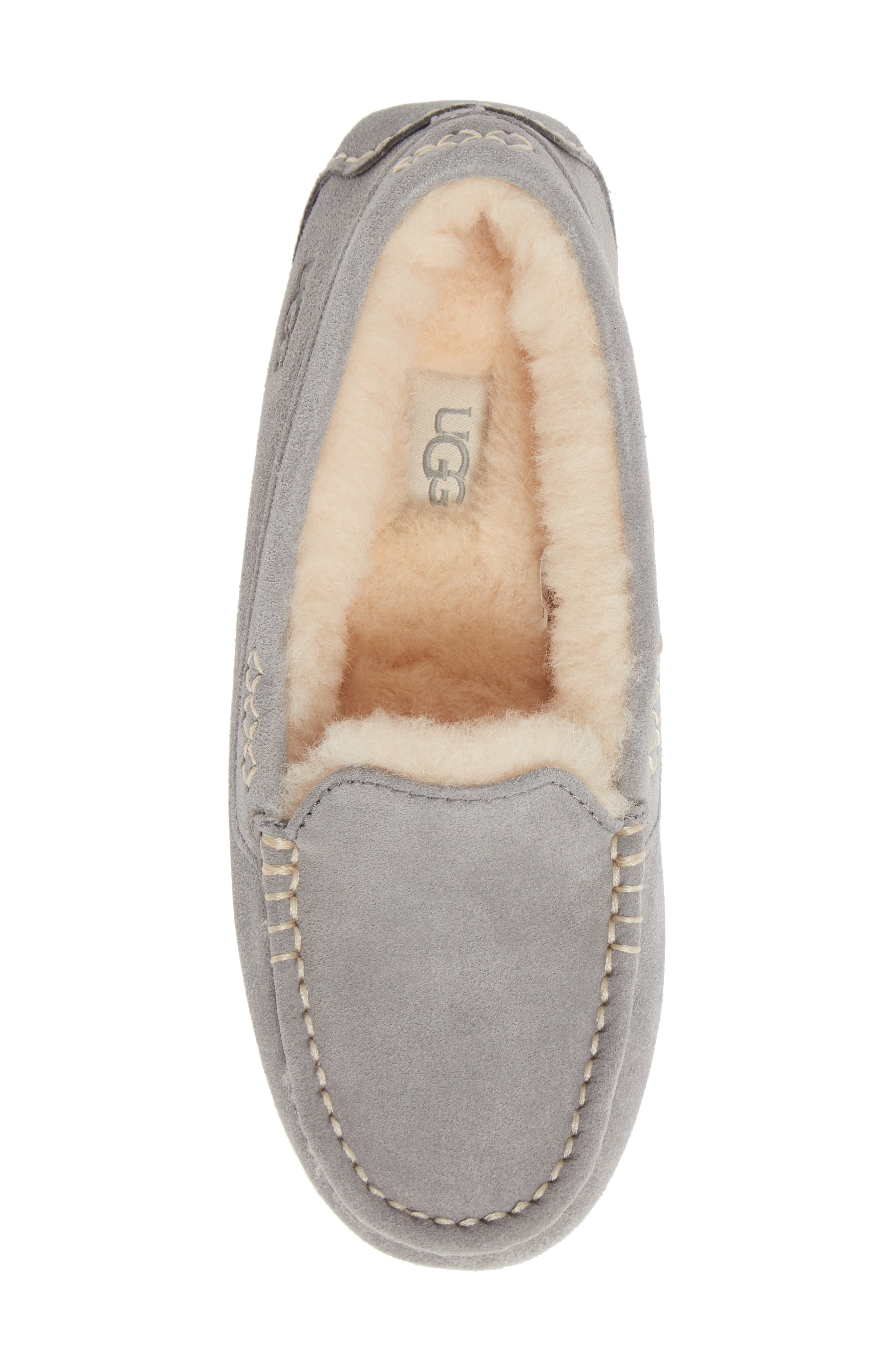 UGG<sup>®</sup> Ansley Water Resistant Slipper, Alternate, color, Light Grey Suede