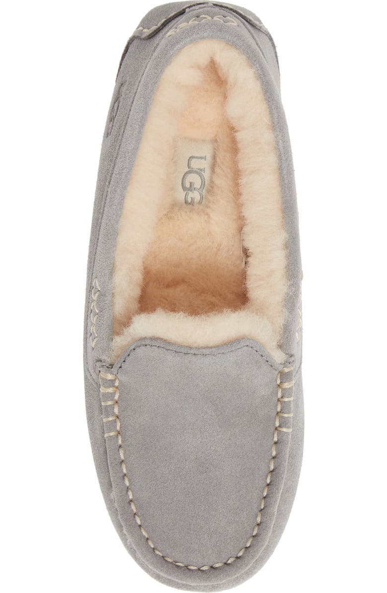 UGG<sup>®</sup> Ansley Water Resistant Slipper, Alternate, color, Light Grey Suede