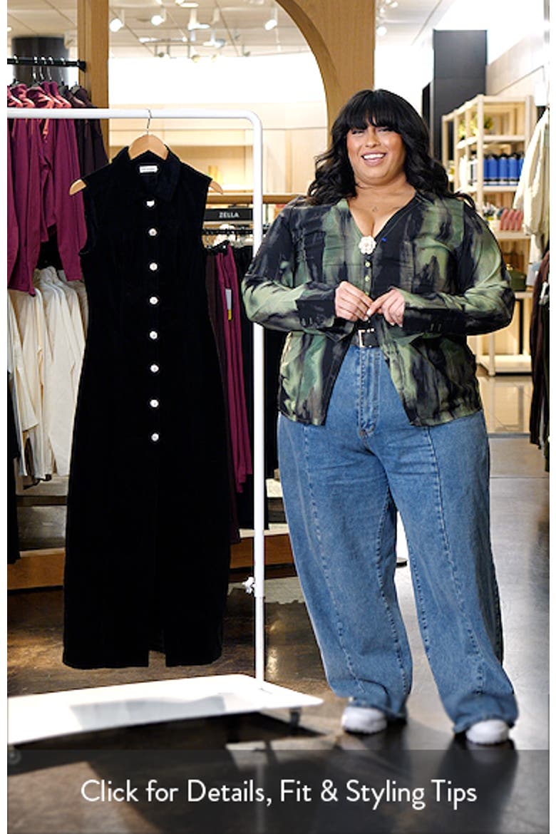 Sleeveless Corduroy Maxi Shirtdress video