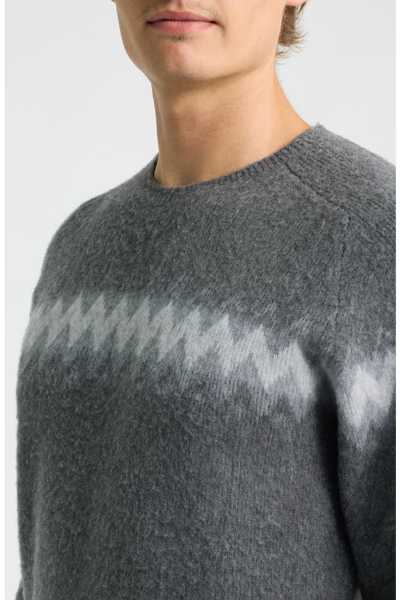 Crown Crafted Apres Ski Merino Wool & Cashmere Sweater, Alternate, color, FOSSIL