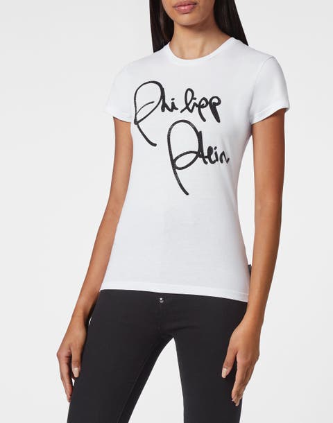 T-shirt Sexy Pure With Crystals Women