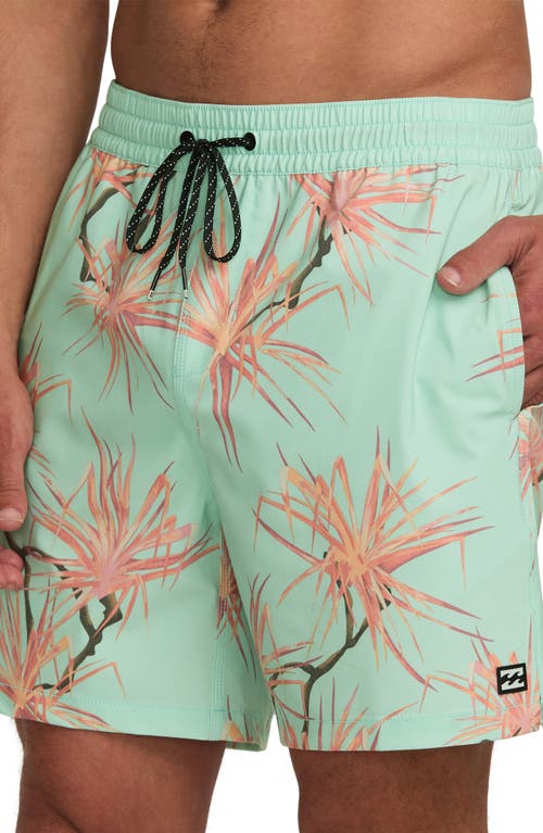 Billabong Sundays Layback Swim Trunks In Seafoam