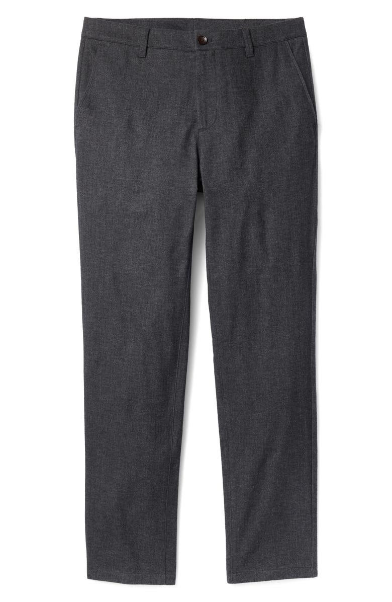 Bonobos Flat Front Brushed Cotton Herringbone Chinos, Alternate, color, Charcoal Herringbone