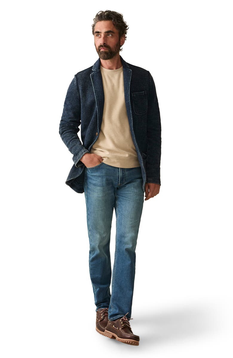 Faherty Inlet Cotton Knit Blazer, Alternate, color, Hendricks Indigo