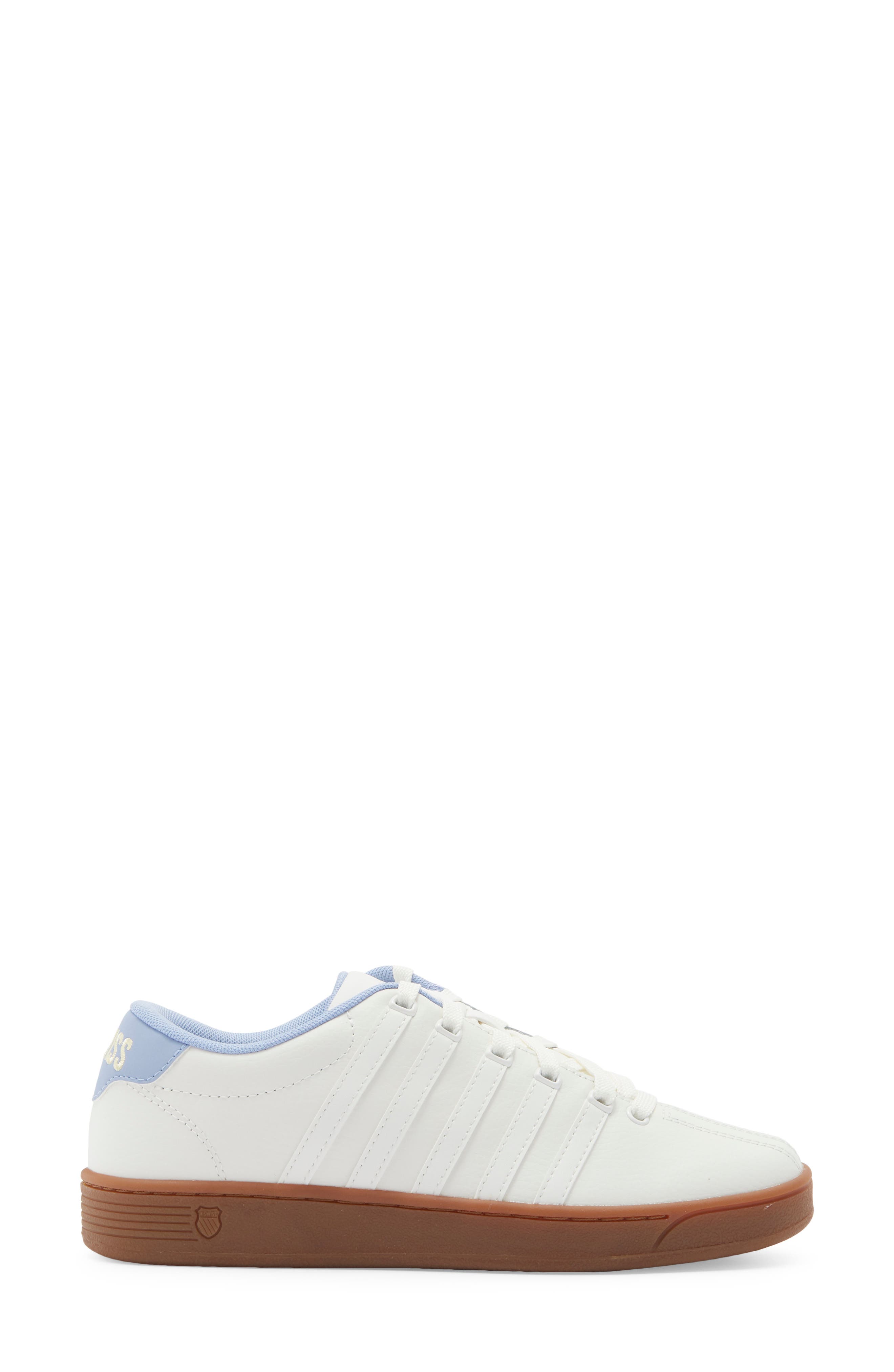 K-Swiss Court Pro II CMF Leather Sneaker, Alternate, color, Blanc/ Brunnera Blue/ Gum-M